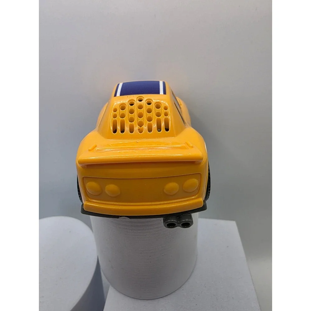 Vtech Go! Go! Smart Wheels Muscle Car Yellow Blue Racing Stripe Toy Vehicle